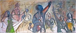 El Medan Revolution, Öl auf Leinwand, Hana el Degham (Ägypten).
