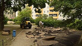 Rund um die Kastanienallee entstehen neue Spielplätze, ein Bewegungsparcours und ein umgestalteter „Zentraler Platz“. Foto: QM Boulevard Kastanienallee 