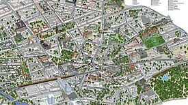 Die 3D-Kiezkarte des Quartiers Sparrplatz Bild: QM Sparrplatz / Burkhard Piller 