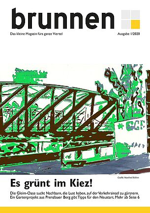 Die neue Ausgabe des Kiezmagazins „brunnen“. Bild: Manfred Böhm