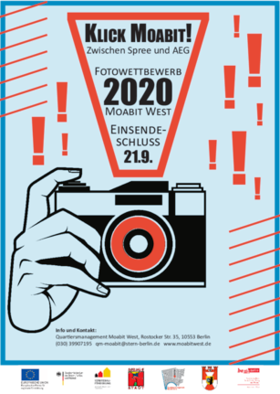 Plakat des Fotowettbewerbs von QM Moabit West. Bild: QM Moabit West.