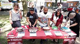 Mit dem Goldenen Schiller 2017 wurde die beste Kieztorte ausgezeichnet. Bild: QM Schillerpromenade