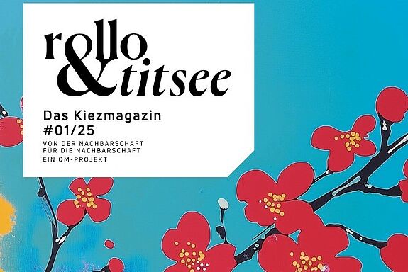 Auf dem Cover der Ausgabe des Magazins „rollo&titsee“ sind rote Blüten gezeichnet.