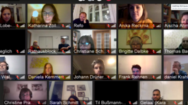 26 Teilnehmerinnen und Teilnehmer schalteten sich zum virtuellen Plenum dazu. Bild: QM Moabit West
