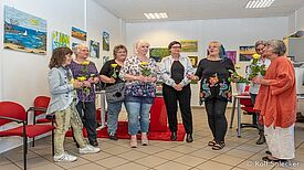 „Frau macht es, Frau schafft es“ bei der Vernissage in Hakenfelde. Bild: Ralf Salecker