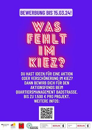 Was fehlt im Kiez? Diese Fragen können die Anwohnenden im QM-Gebiet Badstraße mithilfe von Anträgen beantworten. (Bild: QM Badstraße)