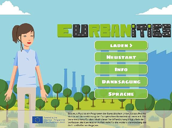 Mit EUrbanities lassen sich Prozesse der Bürger- und Bürgerbeteiligung auf Nachbarschaftsebene entdecken und diskutieren. So beschreibt Entwickler Andrea D'Andrea das Browser- und App-Game. (Screenshot: QM Pankstraße)