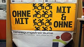Eines der Plakate der Kunstaktion bei der Projekte-Messe im Olof-Palme-Zentrum. Foto: Dominique Hensel / QM Brunnenviertel-Brunnenstraße