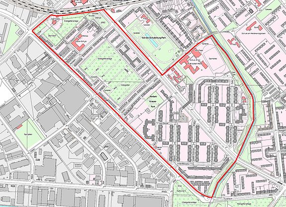Übersichtskarte des Quartiers Sonnenallee/High-Deck-Siedlung © Senatsverwaltung für Stadtentwicklung und Wohnen