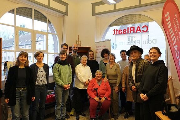 Die Quartiersrats-Sitzung fand am 20. Februar 2024 im CARIsatt-Laden in der Steinbockstraße statt. (Bild: Holger Heiland)