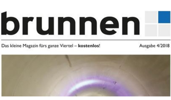 Ausschnitt des Titelbildes des „brunnen“, Ausgabe 4/2018. Bild: QM Brunnenviertel-Brunnenstraße