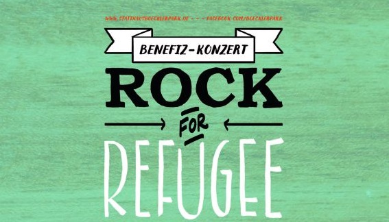 Plakat des Solidaritäts-Konzerts "rock for refugee children" Foto: QM Wassertorplatz