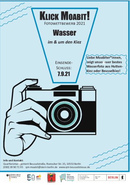 Machen Sie mit beim Fotowettbewerb 2021 und werden Sie Teil des Kiez-Kalenders. (Grafik: QM Beusselstraße)