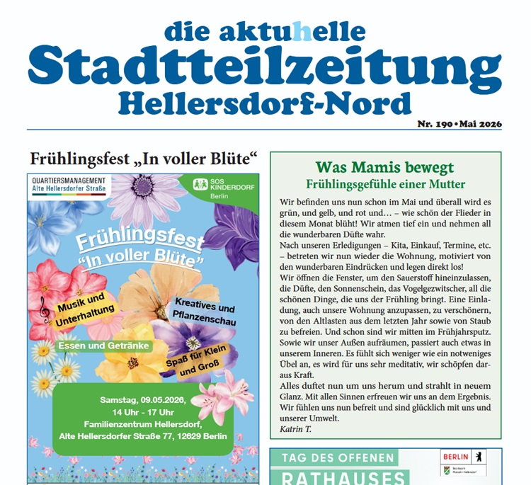 Die Titelseite der aktuhellen Nr. 190 widmet sich dem Frühlingsfest „in voller Blüte“. 