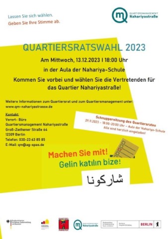 Die Vorbereitungen für die Quartierswahl am 13. Dezember 2023 prägten die 15. Sitzung des Quartierrats. (Bild: Kerstin Heinze und Gerald Backhaus, QM-Team)