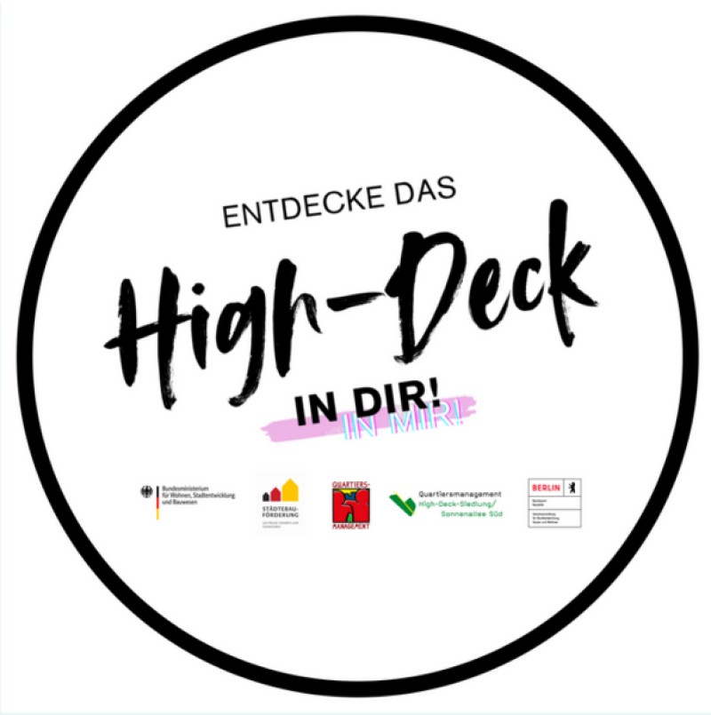 Plakat der Ausstellung „Entdecke das High-Deck in Dir“.