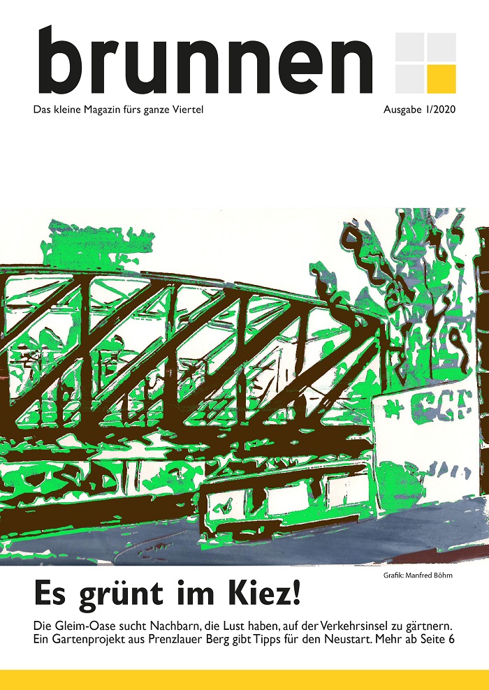 Die neue Ausgabe des Kiezmagazins „brunnen“. Bild: Manfred Böhm