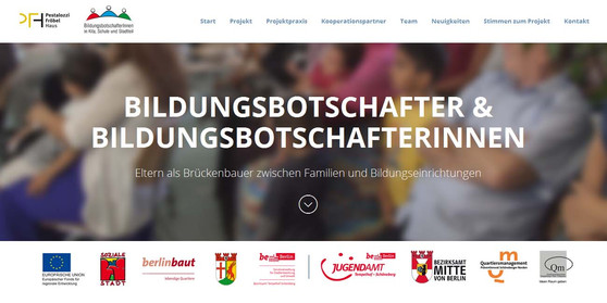 Banner des Projektes „BildungsbotschafterInnen in Kita, Schule und Stadtteil“  Bild: bildungsbotschafter-berlin.de