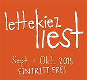 Das Logo des Literaturfestivals "Lettekiez liest 2015" Bild: QM Letteplatz
